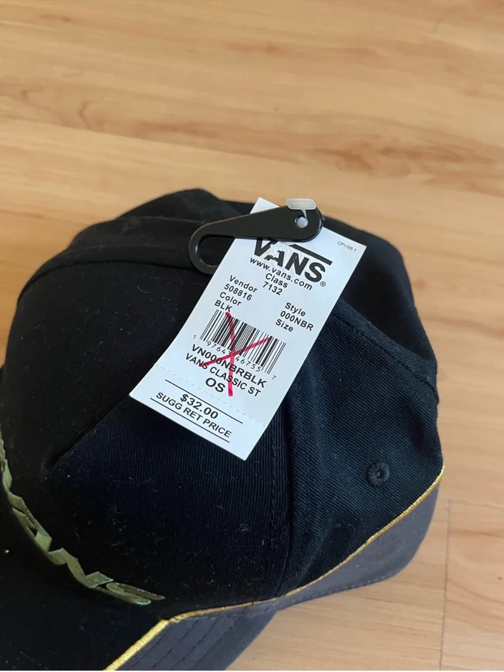 Vans Classic Strapback Hat Black Multi